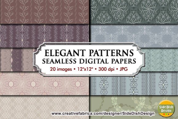 Download Elegant Patterns Digital Papers - Digital papers Collection