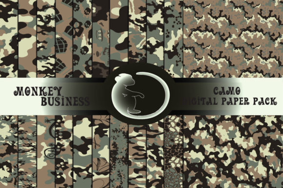 Download Digital Paper Pack, 22 Camo Prints - Paper pack Collection