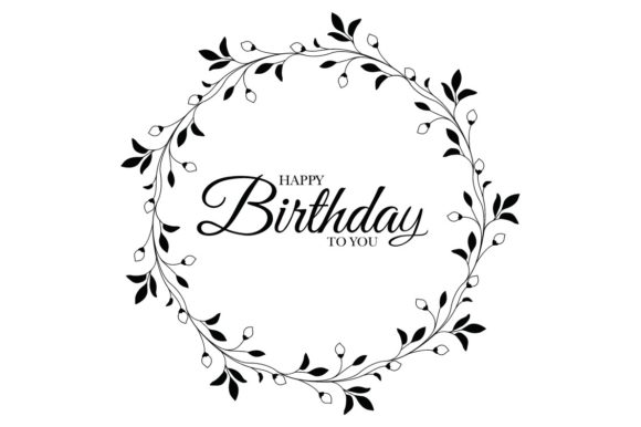 Download Happy Birthday Card Floral Wreath Frame - Birthday Collection