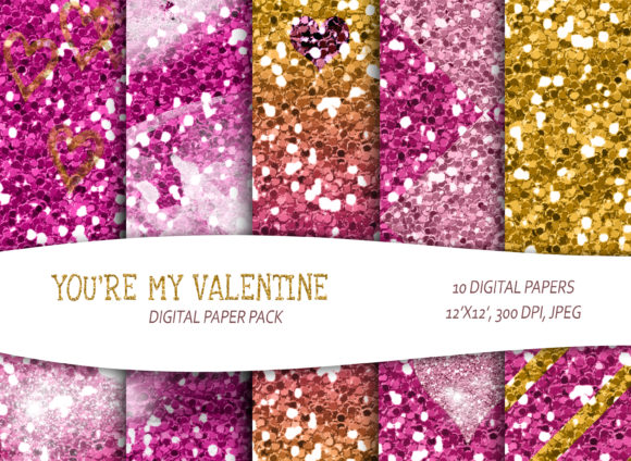 Download Glitter Printable Digital Paper Pack. - Paper pack Collection