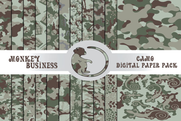 Download Digital Paper Pack, Camo Illustrations - Paper pack Collection