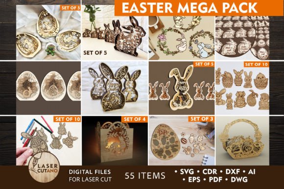 Download Easter MEGA PACK Laser Cut Designs - Laser cut designs Collection