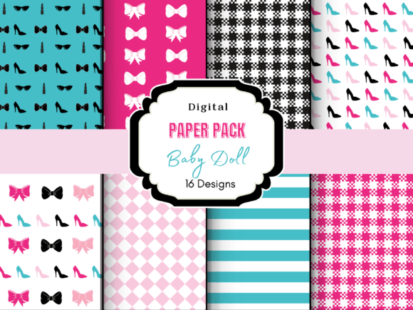 Download Baby Doll Digital Paper Pack - Paper pack Collection